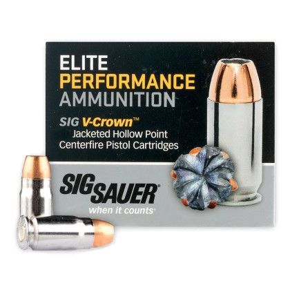 Sig Sauer 357 SIG 125GR V-Crown JHP Ammunition, 50 rounds - E357S1-50