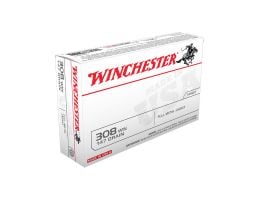 Winchester USA 308 Win 147gr FMJ Ammunition, 20 Round Box - USA3081