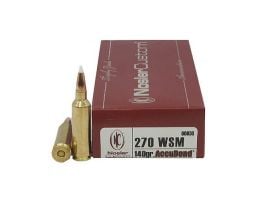 Nosler Trophy Grade 270 WSM 140 grain AccuBond Rifle Ammo, 20/Box - 60030