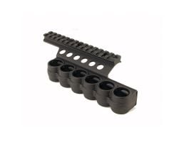 Mesa Tactical SureShell 12 Gauge Carrier and Rail, 6 Shells Black