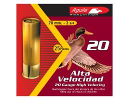 Aguila Field 20 Gauge 2.75" 4 Shot 1 oz High Velocity Lead Shotshell, 25/Box - 1CHB2004
