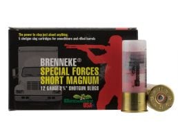 Brenneke USA Special Forces Short Magnum 12 Gauge 2.75" Shotgun Slug, 5/box - SL-122SFM