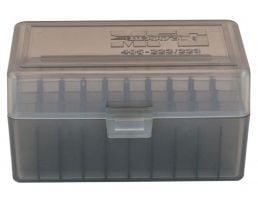 Berrys Bullets 405 .223 Rem/5.56 50 Round Snap-Hinge Ammo Box, Smoke - 40501