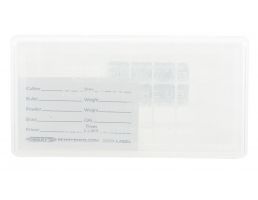 Berrys Bullets 408 .40/.45/10mm 50 Round Snap-Hinge Ammo Box, Clear - 40803