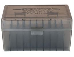 Berrys Bullets 409 .243/.308 50 Round Snap-Hinge Ammo Box, Smoke - 40901