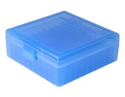 Berrys Bullets 003 .38/.357 100 Round Snap-Hinge Ammo Box, Blue - 03020