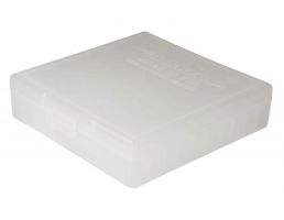 Berrys Bullets 008 .40/.45/10mm 100 Round Snap-Hinge Ammo Box, Clear - 08030