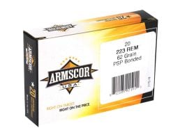 Armscor 62 gr PSP Interlock BT .223 Rem/5.56 Ammo, 20/box - AC2234N