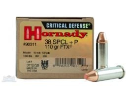 Hornady 38 Special+P 110gr FTX Critical Defense Ammunition 25rds - 90311