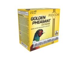 Fiocchi Golden Pheasant 12 Gauge 2.75" #4 Shot Ammo - 1.37 oz - 25rds - 12GPX4