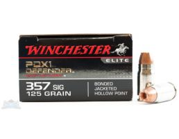 Winchester 357 Sig 125gr PDX1 Defender Ammunition 20 rds - S357SPDB