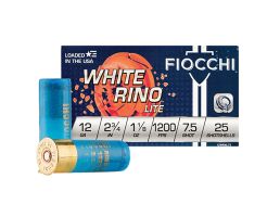 Fiocchi White Rino Lite 12 Gauge 2.75" #7.5 Shot - 1.12 oz - 25rds - 12WRNL75