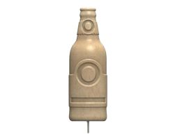 Birchwood Casey 3D Bottle Stack Target, Beige, 6 Pack - 3DSTBTL