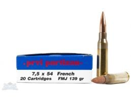 PRVI Partizan 7.5x54 French 139gr FMJ Ammunition 20rds - PP7.1