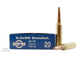 PRVI Partizan 6.5x55 Swedish 139 gr SPBT Ammunition 20rds - PP6.2