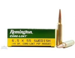 Remington 6.5x55mm Swed 140gr Core-Lokt PSP Ammunition 20rds -R65SWE1