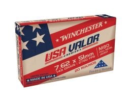 Winchester USA Valor M80 7.62x51mm NATO 149 gr Ammo FMJ - 20rds - USAVM80X