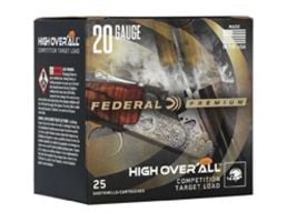 Federal Premium High Over All 20 Gauge 2.75" #8 Shot Ammo - 0.87 oz - 25rds - HOA20H8