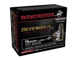 Winchester Defender Elite 9mm 147 gr Ammo BJHP - 20rds - S9MMPDB2