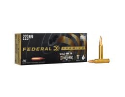 Federal Premium Gold Medal .223 Remington 77 gr Ammo Open Tip Match - 20rds - GM223OTM3
