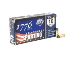 1776 USA Sporting 10mm Auto 125 gr Ammo Lead-Free Ball - 50rds - 1776010125