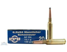 PRVI Partizan 6.5x54mm Mann-Schoenauer 156gr-SPRN Ammunition 20rds - PP6.5