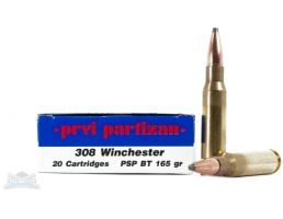 PRVI Partizan 308 Winchester 165gr PSP BT Ammunition 20rds - PP3.26