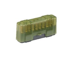 Plano Synergy .22-50/.22-250/.250 Savage/.30-30 Win/.32 Win 20 Round Flip-Top Small Ammo Case w/ Slip Cover, Green/Gray - 122820