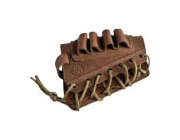 1791 Gunleather Hunt 12 Gauge Butt Cuff Ammo Holder, 4 Shells Oiled Brown