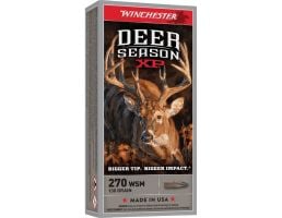 Winchester Ammunition Deer Season XP .270 WSM 130 gr Extreme Point 20rds Rifle Ammo for Effective Deer Hunting - X270SDSLF