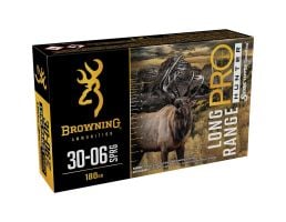 Browning Ammunition Long Range Pro Hunter .30-06 Springfield 180 gr Tipped MatchKing BT 20rds Rifle Ammo for Reliable Performance - B192530062