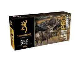 Browning Ammunition Long Range Pro Hunter 6.5 PRC 140 gr Tipped MatchKing BT 20rds Rifle Ammo for Superior Long-Range Accuracy - B192565002