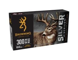 Browning Ammunition Silver .300 Win Mag 180 gr PSP 20rds Rifle Ammo for Powerful Performance - B192603001