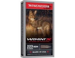 Winchester Ammunition Varmint X .223 Remington 55 gr XPPT 20rds Rifle Ammo for Varmint Hunting - X223PXP