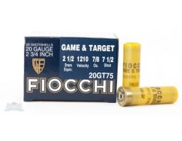 Fiocchi 20ga 2.75" 7/8oz #8 Game Load Shotshell Ammunition 25rds - 20GT75