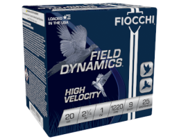 Fiocchi Shooting Dynamics Optima Specific High Velocity 2.75" 20 Gauge Ammo, 250 Rounds - 20HV9