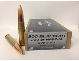 Grizzly Cartridge 300 AAC Blackout 220gr Sierra Matchking Sub-Sonic Ammo 20rds - GC300BL-R3