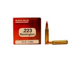 Black Hills 223 Remington 50gr V-Max Ammunition 50rds - M223N7