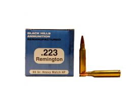 Black Hills 223 Remington 68gr Heavy Match Hollow Point Re-Manufactured Ammunition 50rds - M223R5