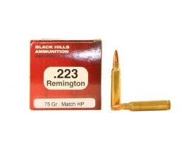 Black Hills 223 Remington 75gr Heavy Match Hollow Point Ammunition 50rds - M223N6