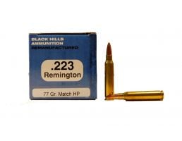 Black Hills 223 Remington 77gr Sierra MatchKing Re-Manufactured Ammunition 50rds - M223R9