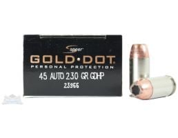 Speer 45 Auto/ACP 230gr Gold Dot Ammunition 20rds - 23966