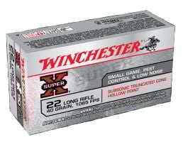 Winchester 22LR 40gr Super X Sub-Sonic Ammunition, 50 Round Box - X22LRSUBA