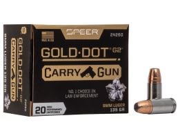 Speer Gold Dot Carry Gun 165 gr HP .40 S&W Ammo, 20 Rounds | PSA