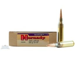Hornady 338 Lapua Magnum 285gr BTHP Match Ammunition 20rds - 82306