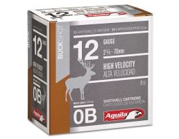 Aguila Field 12 Gauge 2-3/4 inches 0 Buck Shot 1 oz Lead Shotshell, Buckshot, 25/Box - 1C1200BA