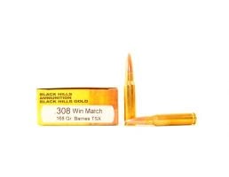 Black Hills Gold 308 Winchester 168gr Barnes TSX Ammunition 20rds- 1C308BHGN1