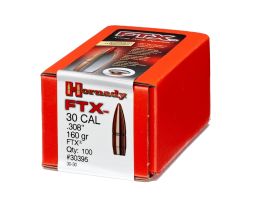 Hornady 30 Cal 308 160gr FTX Bullets 3030 Win 100 Count  30395