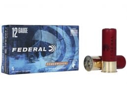 Federal 12ga 2.75" Magnum 12 Pellets 00 Buck Power-Shok Shotshell Ammunition 5rds - F130 00