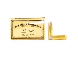 Black Hills 32 H&R Magnum 90gr Flat Point Lead Cowboy Ammunition 50rds - DCB32H&RN2